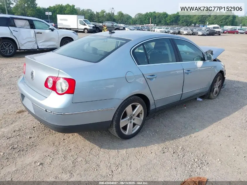 2007 Volkswagen Passat 2.0T/Wolfsburg VIN: WVWAK73C77P152906 Lot: 42404087