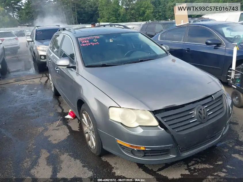 2007 Volkswagen Passat 2.0T VIN: WVWTK93C57E016743 Lot: 42621572