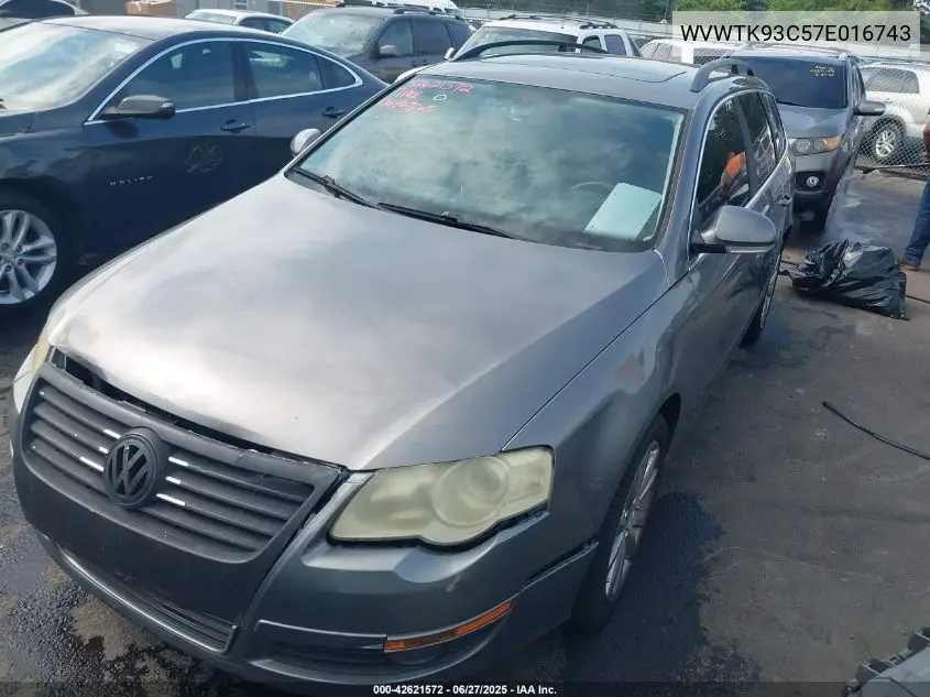 2007 Volkswagen Passat 2.0T VIN: WVWTK93C57E016743 Lot: 42621572