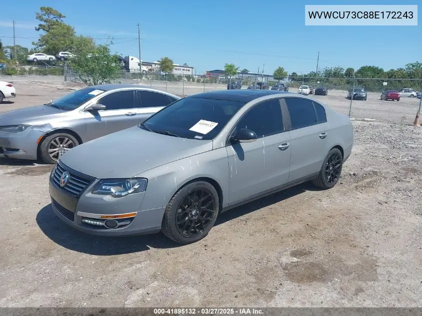2008 Volkswagen Passat Vr6 VIN: WVWCU73C88E172243 Lot: 41895132