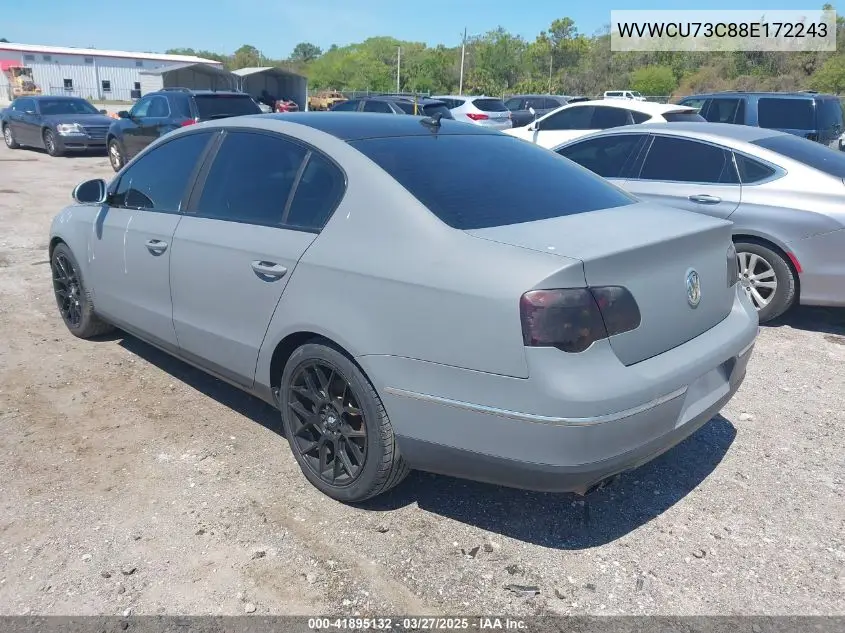 2008 Volkswagen Passat Vr6 VIN: WVWCU73C88E172243 Lot: 41895132
