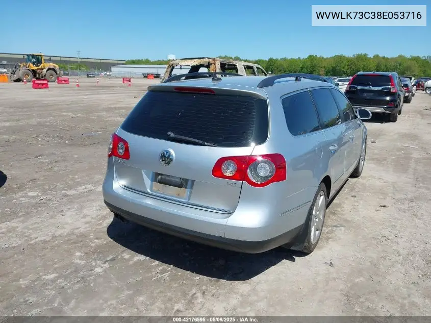 2008 Volkswagen Passat Komfort VIN: WVWLK73C38E053716 Lot: 42176595