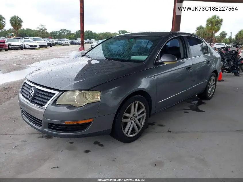 2008 Volkswagen Passat Turbo VIN: WVWJK73C18E227564 Lot: 42251998
