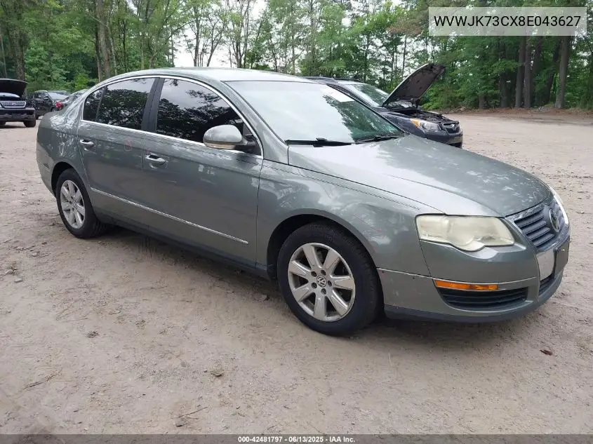 2008 Volkswagen Passat Turbo VIN: WVWJK73CX8E043627 Lot: 42481797