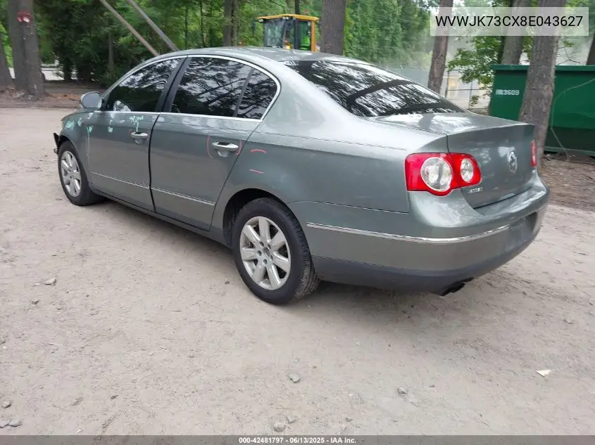 2008 Volkswagen Passat Turbo VIN: WVWJK73CX8E043627 Lot: 42481797