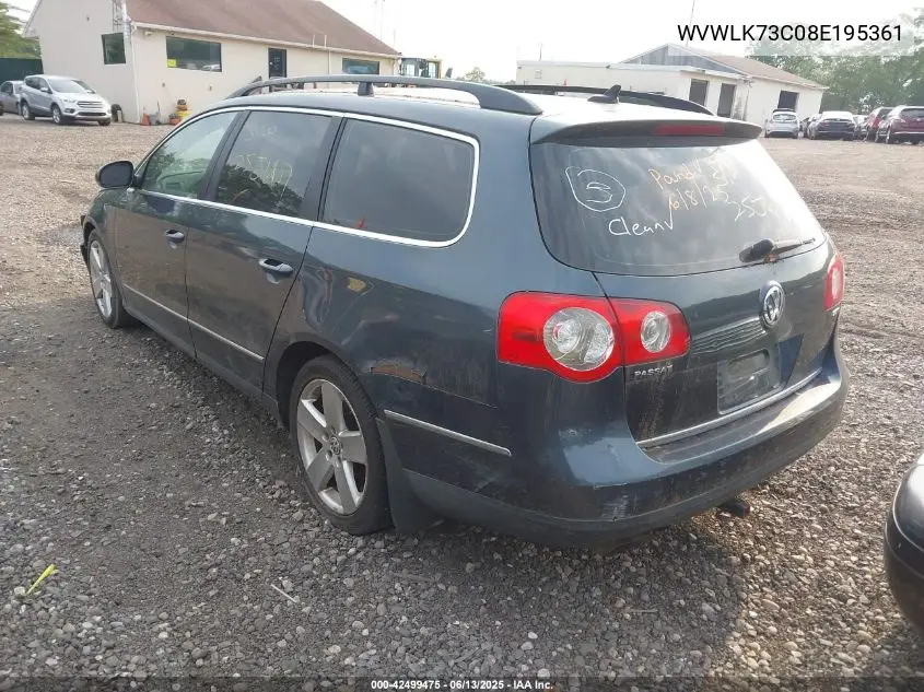 2008 Volkswagen Passat Komfort VIN: WVWLK73C08E195361 Lot: 42499475