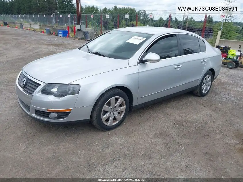 2008 Volkswagen Passat Turbo VIN: WVWJK73C08E084591 Lot: 42506443