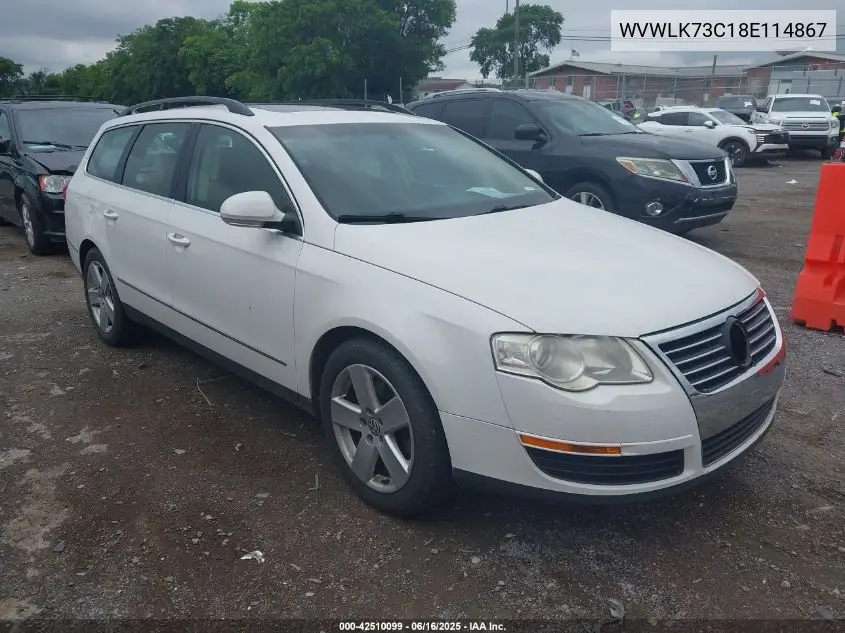 2008 Volkswagen Passat Komfort VIN: WVWLK73C18E114867 Lot: 42510099
