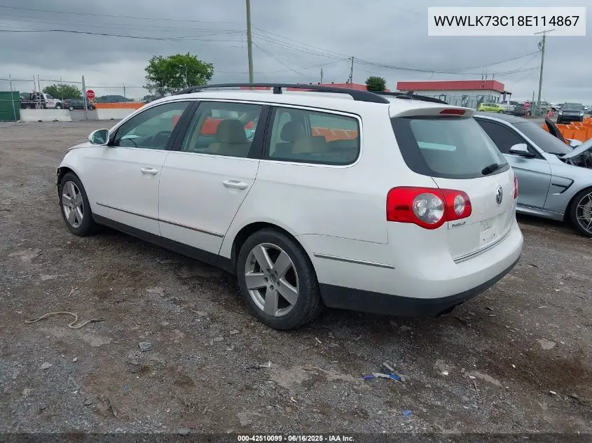 2008 Volkswagen Passat Komfort VIN: WVWLK73C18E114867 Lot: 42510099