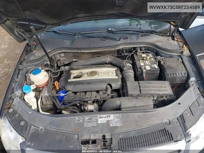 2008 Volkswagen Passat Turbo VIN: WVWXK73C58E234589 Lot: 42534711