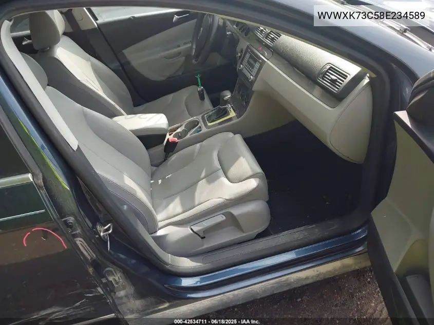 2008 Volkswagen Passat Turbo VIN: WVWXK73C58E234589 Lot: 42534711