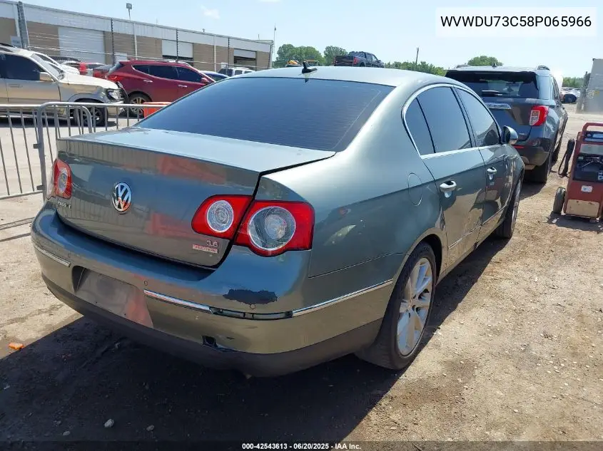2008 Volkswagen Passat Vr6 VIN: WVWDU73C58P065966 Lot: 42543613