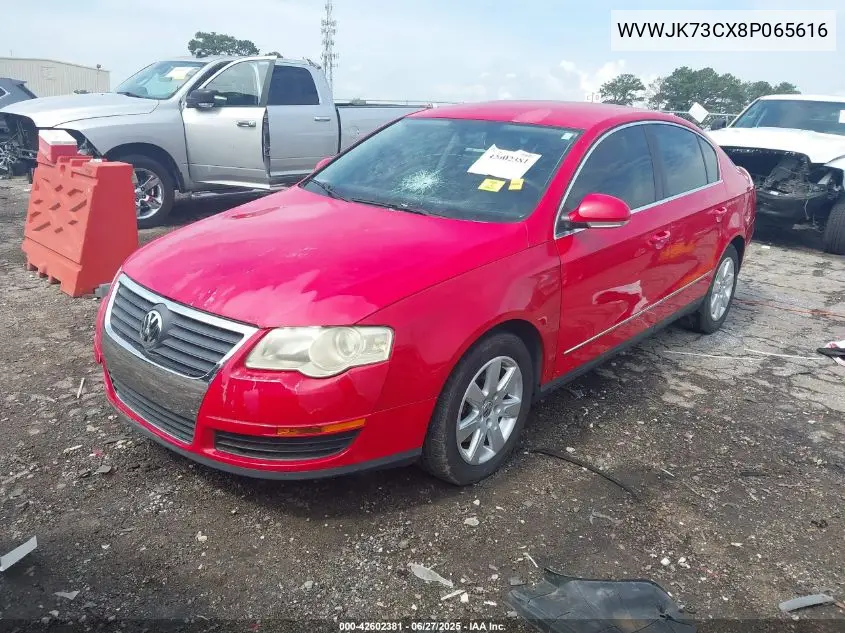 2008 Volkswagen Passat Turbo VIN: WVWJK73CX8P065616 Lot: 42602381