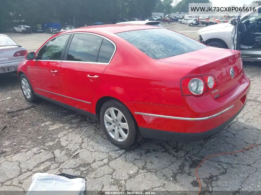 2008 Volkswagen Passat Turbo VIN: WVWJK73CX8P065616 Lot: 42602381