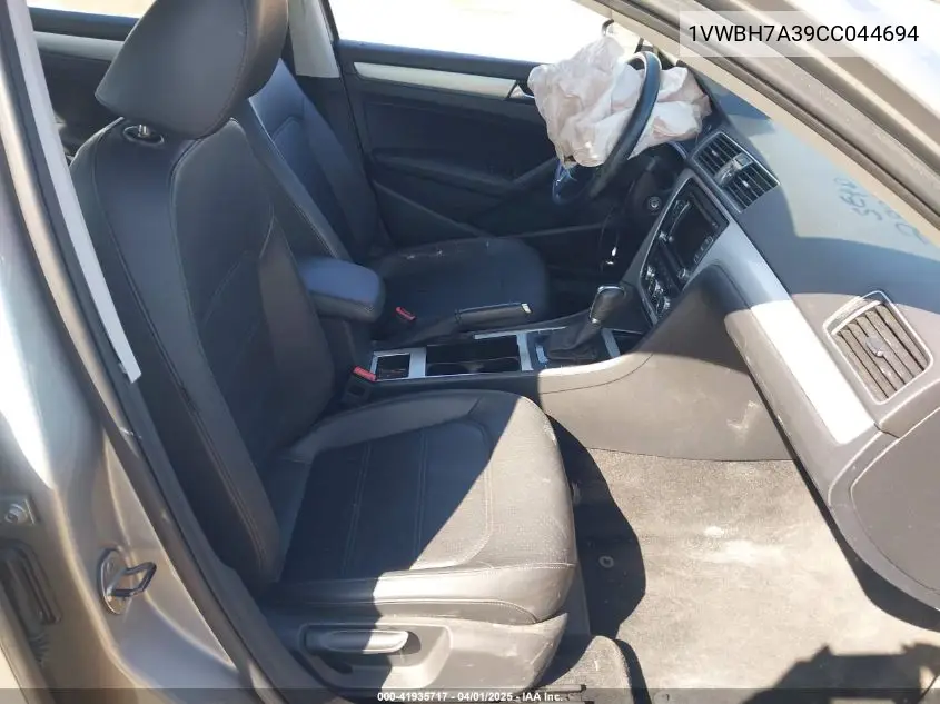 2012 Volkswagen Passat 2.5L Se VIN: 1VWBH7A39CC044694 Lot: 41935717