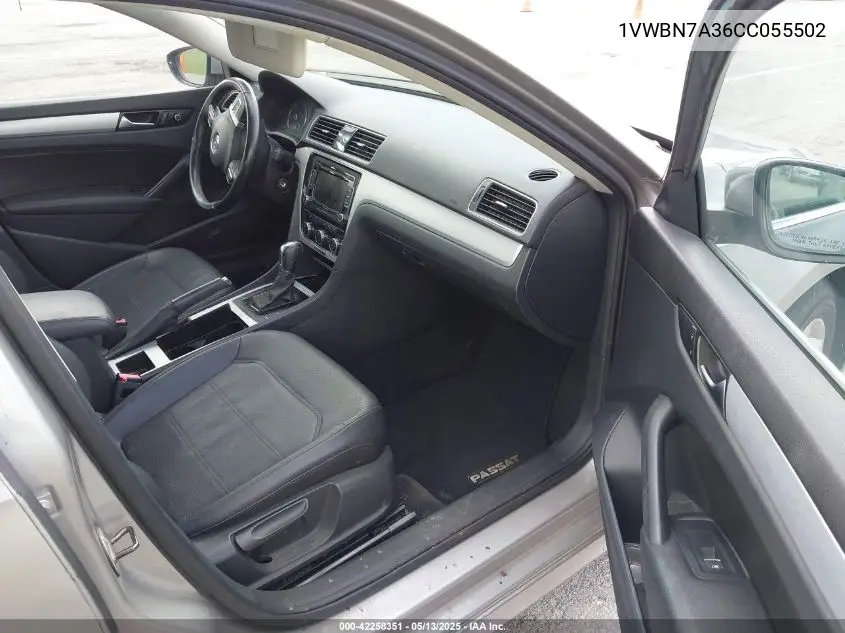 2012 Volkswagen Passat 2.0L Tdi Se VIN: 1VWBN7A36CC055502 Lot: 42258351