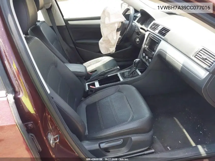 2012 Volkswagen Passat 2.5L Se VIN: 1VWBH7A39CC077016 Lot: 42605186