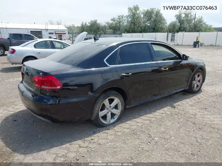 2012 Volkswagen Passat 2.5L Se VIN: 1VWBP7A33CC076463 Lot: 42632349
