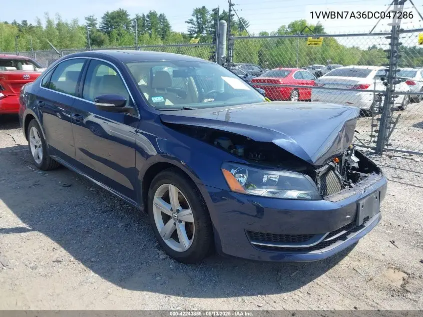 2013 Volkswagen Passat 2.0L Tdi Se VIN: 1VWBN7A36DC047286 Lot: 42243855