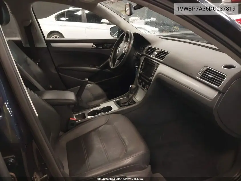 2013 Volkswagen Passat 2.5L Se VIN: 1VWBP7A36DC037819 Lot: 42248674