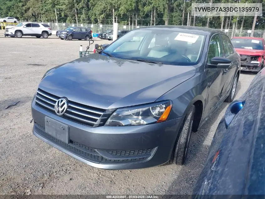 2013 Volkswagen Passat 2.5L Se VIN: 1VWBP7A33DC135979 Lot: 42533507