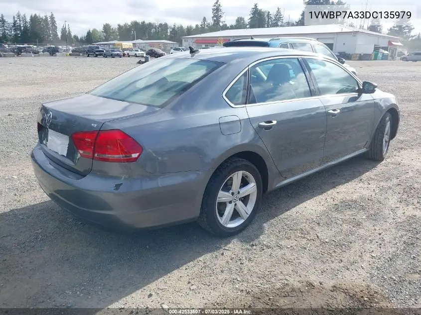 2013 Volkswagen Passat 2.5L Se VIN: 1VWBP7A33DC135979 Lot: 42533507