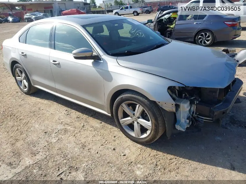 2013 Volkswagen Passat 2.5L Se VIN: 1VWBP7A34DC039505 Lot: 42588689
