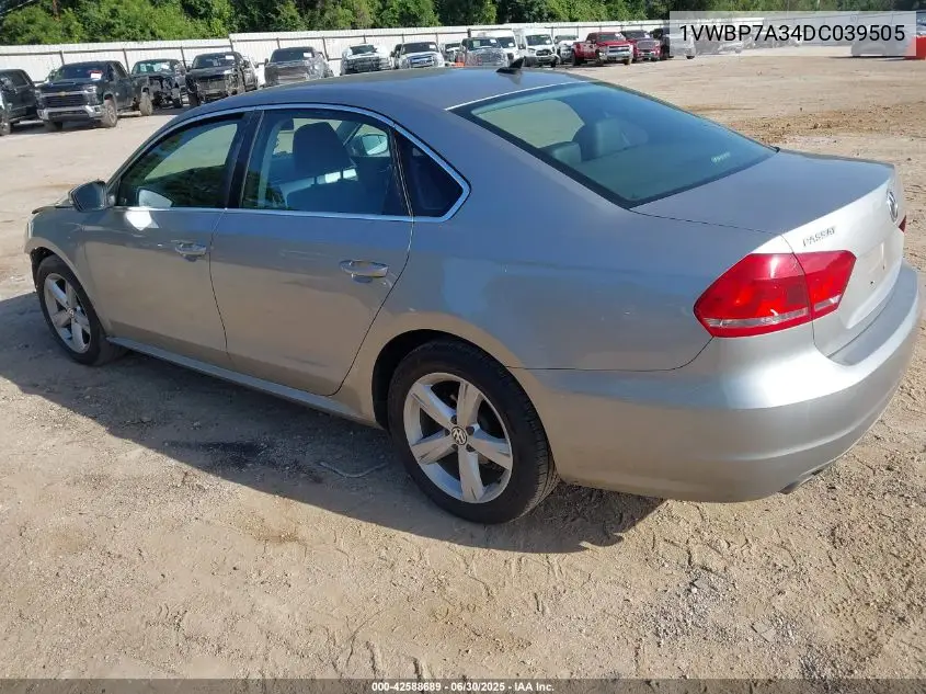 2013 Volkswagen Passat 2.5L Se VIN: 1VWBP7A34DC039505 Lot: 42588689