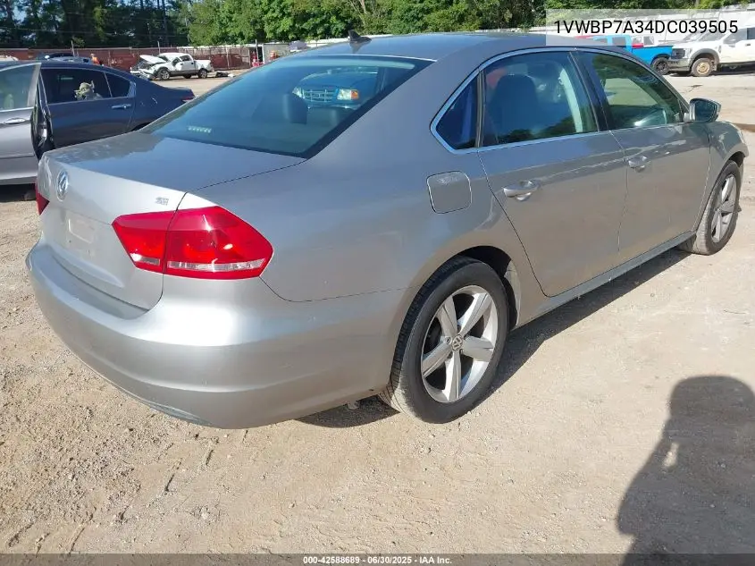 2013 Volkswagen Passat 2.5L Se VIN: 1VWBP7A34DC039505 Lot: 42588689