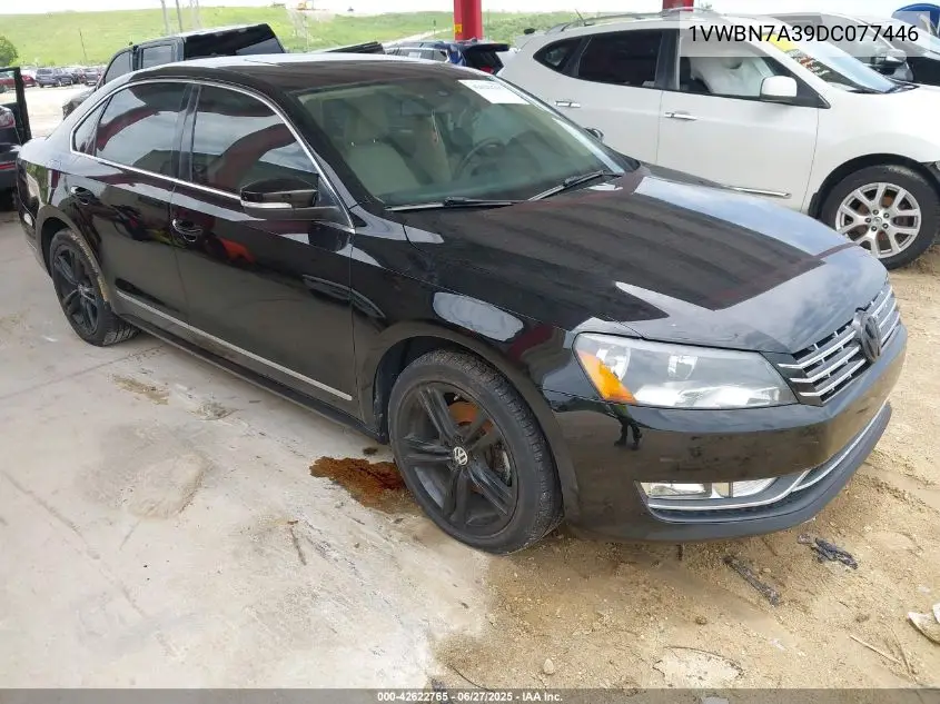 2013 Volkswagen Passat 2.0L Tdi Se VIN: 1VWBN7A39DC077446 Lot: 42622765
