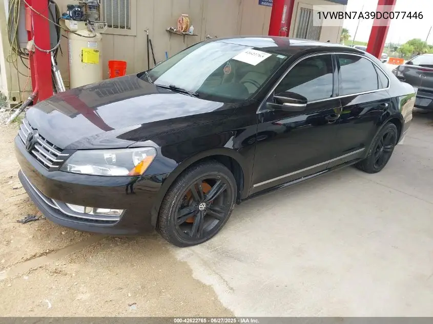 2013 Volkswagen Passat 2.0L Tdi Se VIN: 1VWBN7A39DC077446 Lot: 42622765