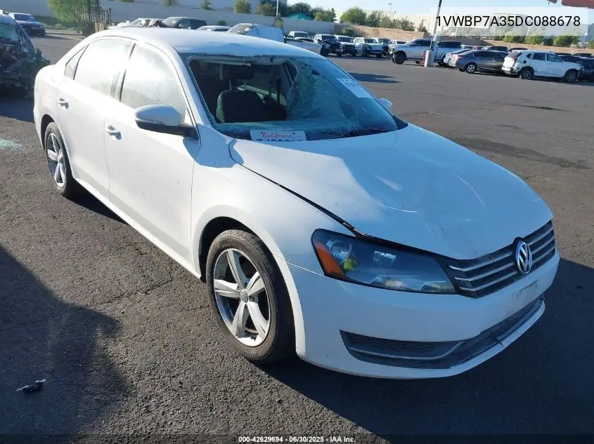 1vwbp7a35dc088678 1VWBP7A35DC088678 2013 Volkswagen Passat 2.5L Se