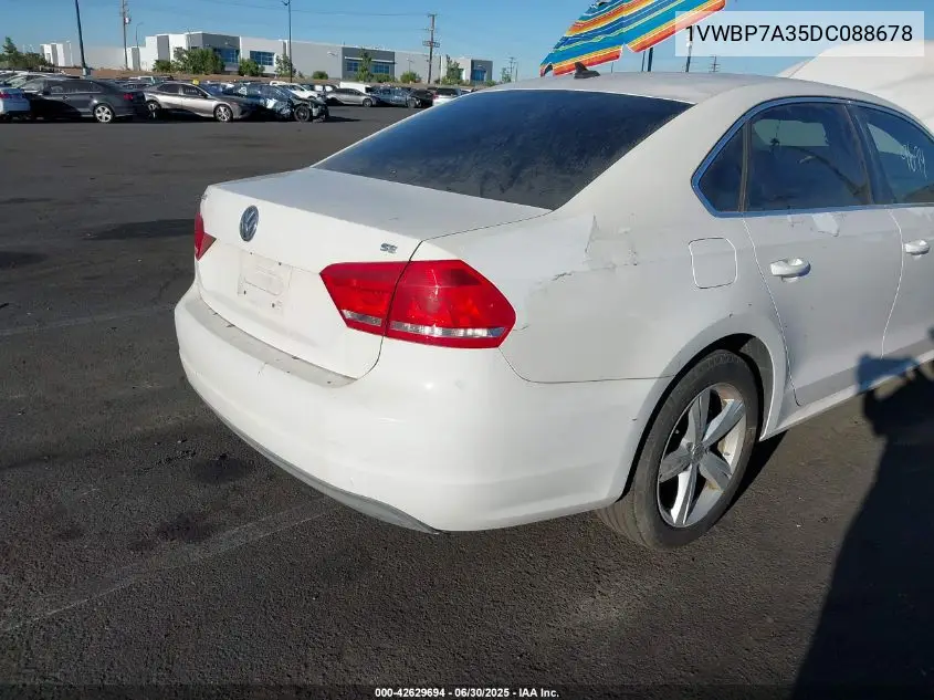 1vwbp7a35dc088678 1VWBP7A35DC088678 2013 Volkswagen Passat 2.5L Se