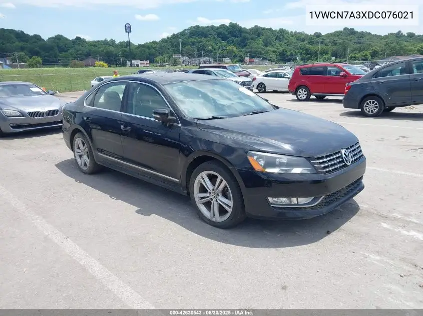 2013 Volkswagen Passat 2.0L Tdi Sel Premium VIN: 1VWCN7A3XDC076021 Lot: 42630543