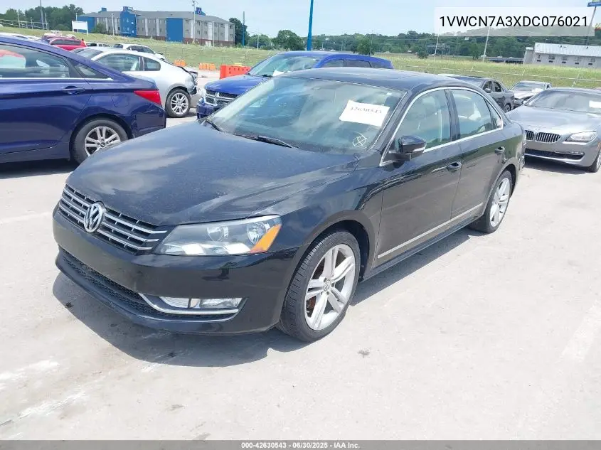 2013 Volkswagen Passat 2.0L Tdi Sel Premium VIN: 1VWCN7A3XDC076021 Lot: 42630543