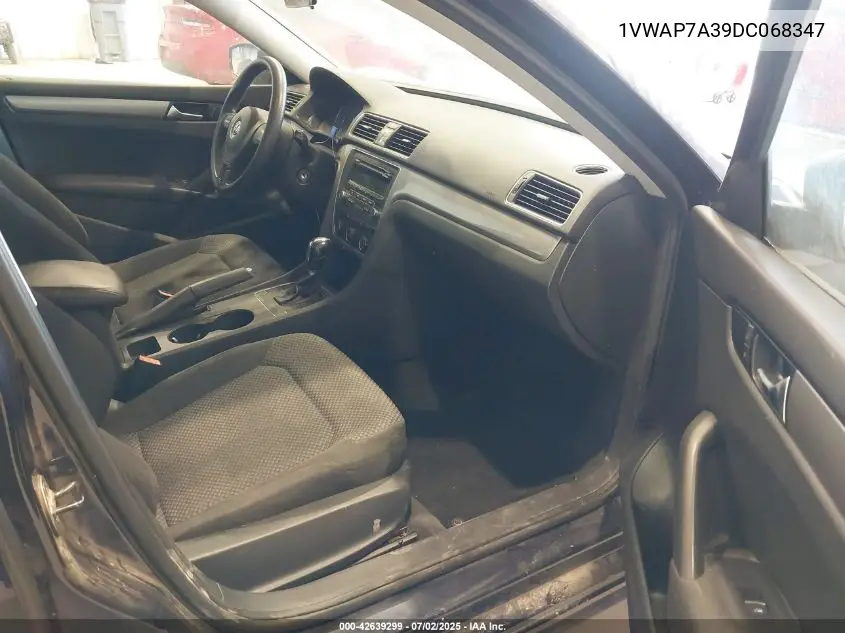 2013 Volkswagen Passat 2.5L S VIN: 1VWAP7A39DC068347 Lot: 42639299