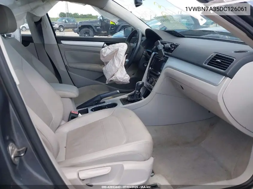 2013 Volkswagen Passat 2.0L Tdi Se VIN: 1VWBN7A35DC126061 Lot: 42653443