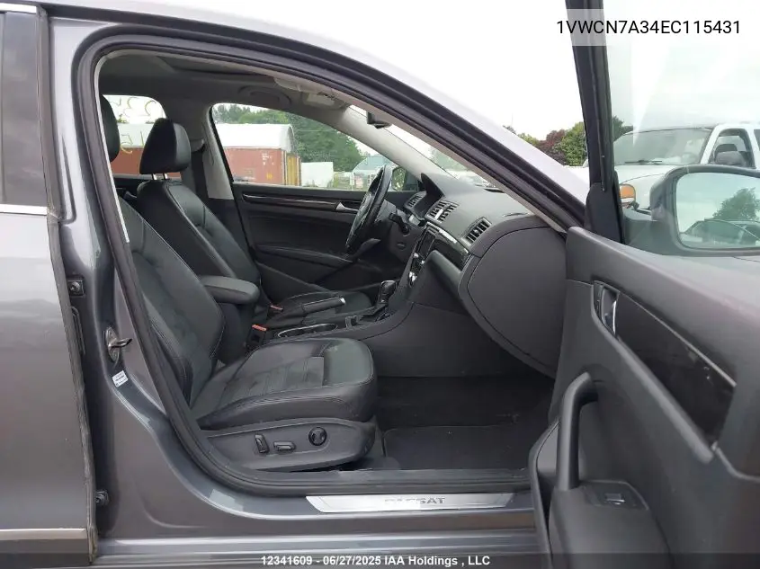 1vwcn7a34ec115431 1VWCN7A34EC115431 2014 Volkswagen Passat Sel