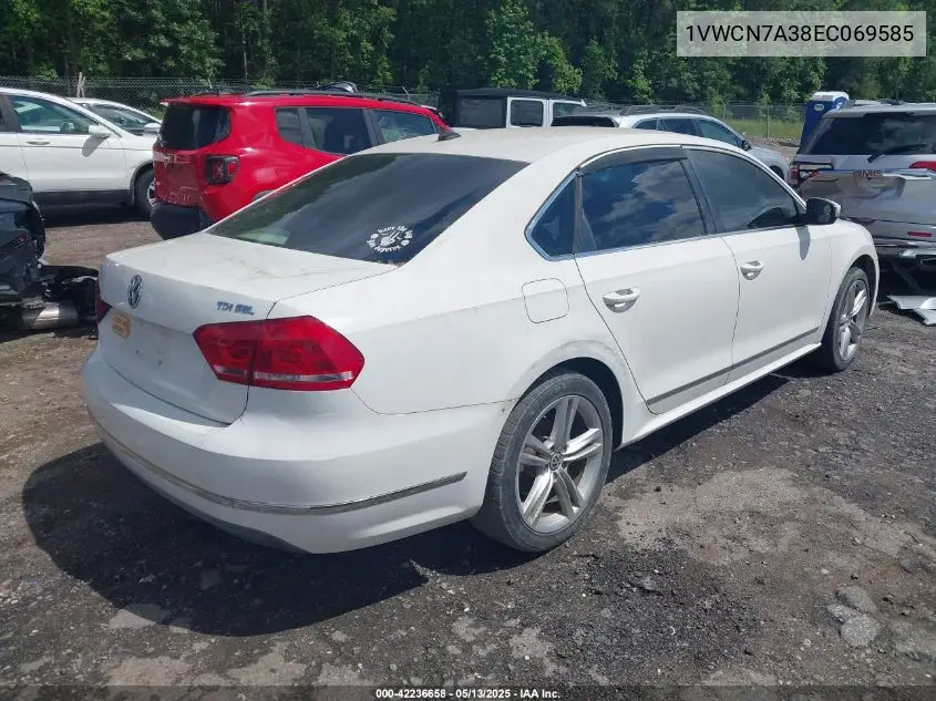2014 Volkswagen Passat 2.0L Tdi Sel Premium VIN: 1VWCN7A38EC069585 Lot: 42236658
