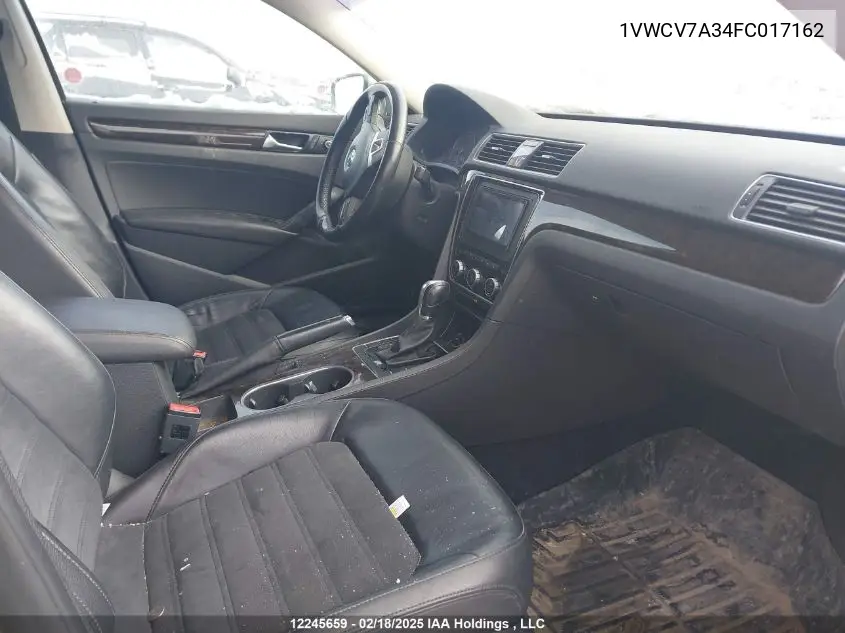 2015 Volkswagen Passat Sel VIN: 1VWCV7A34FC017162 Lot: 12245659