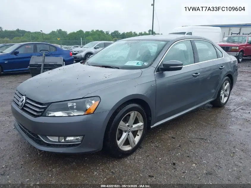 2015 Volkswagen Passat 1.8T Limited Edition VIN: 1VWAT7A33FC109604 Lot: 42201523