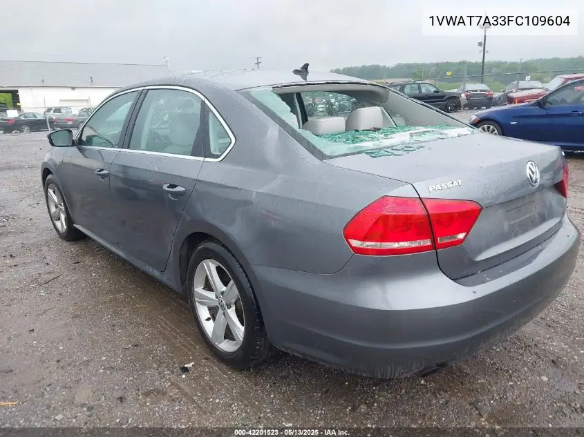 2015 Volkswagen Passat 1.8T Limited Edition VIN: 1VWAT7A33FC109604 Lot: 42201523