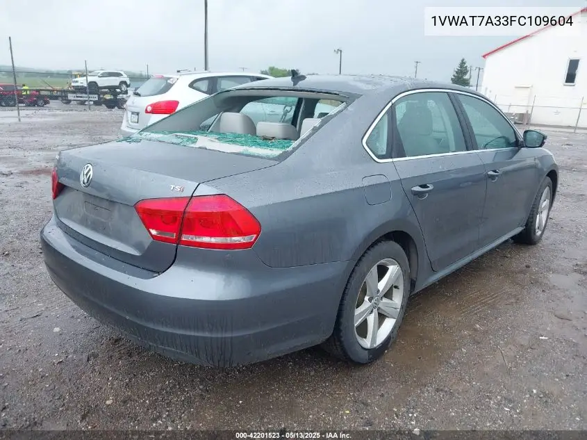 2015 Volkswagen Passat 1.8T Limited Edition VIN: 1VWAT7A33FC109604 Lot: 42201523
