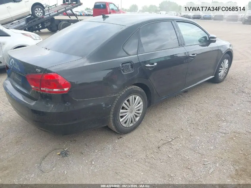2015 Volkswagen Passat 1.8T S VIN: 1VWAT7A34FC068514 Lot: 42254959