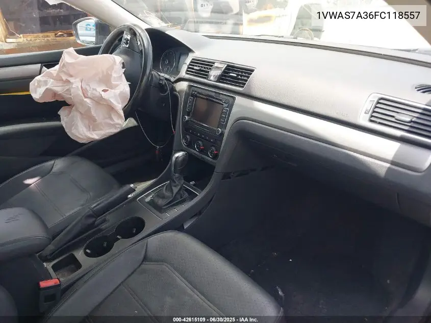 2015 Volkswagen Passat S VIN: 1VWAS7A36FC118557 Lot: 42615109