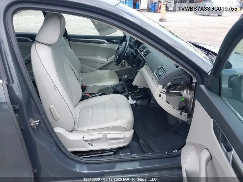2016 Volkswagen Passat 1.8 Tsi Comfortline VIN: 1VWBS7A33GC019765 Lot: 12313939X