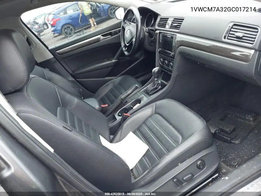 1VWCM7A32GC017214 2016 Volkswagen Passat V6 Sel Premium