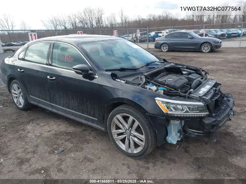 2017 Volkswagen Passat 1.8T Se VIN: 1VWGT7A32HC077564 Lot: 41865911