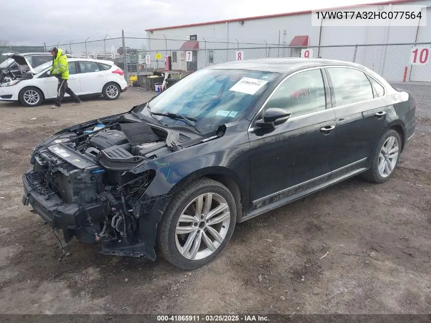 2017 Volkswagen Passat 1.8T Se VIN: 1VWGT7A32HC077564 Lot: 41865911