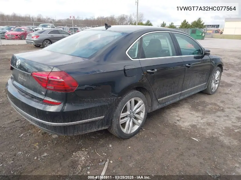 2017 Volkswagen Passat 1.8T Se VIN: 1VWGT7A32HC077564 Lot: 41865911